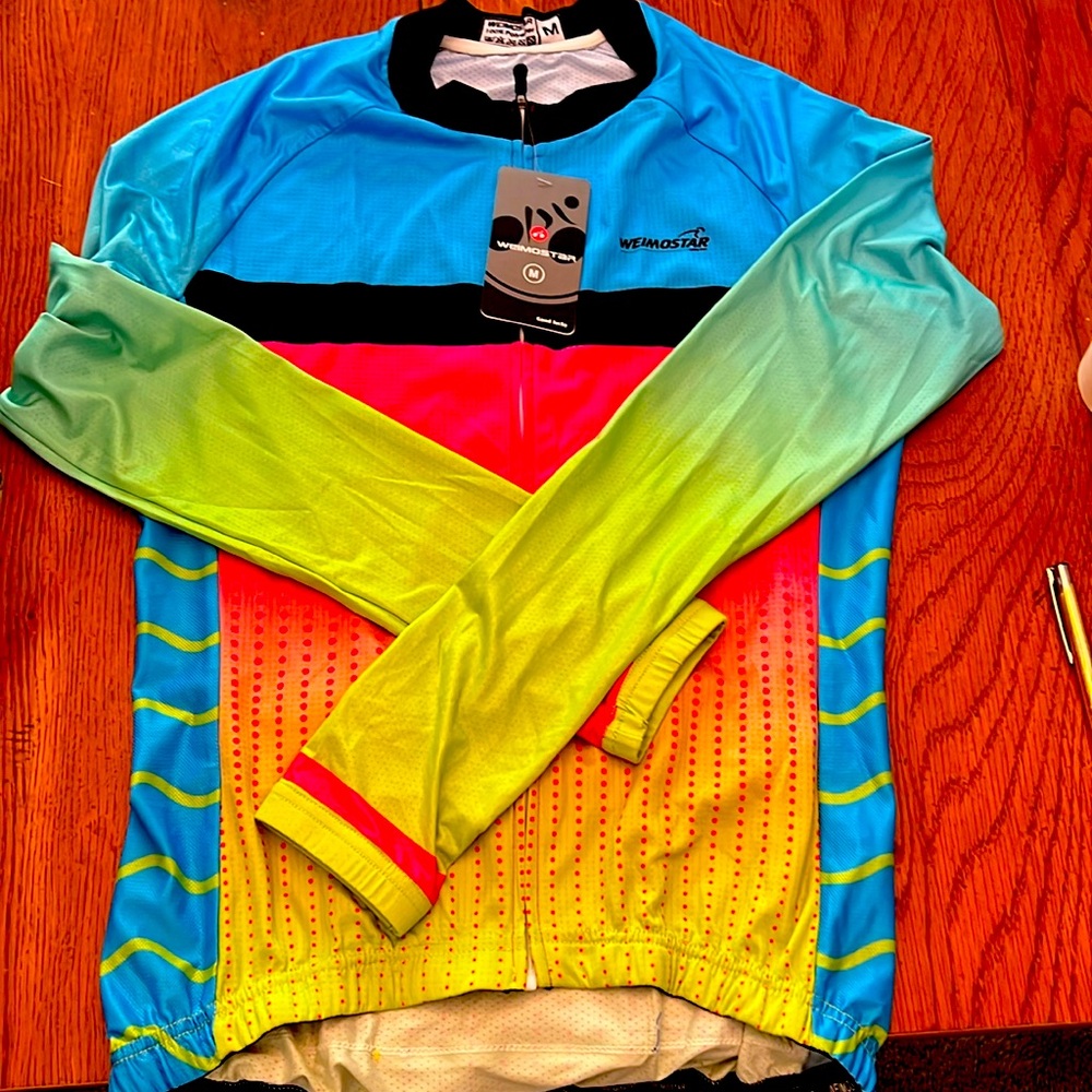 Weimoster cycling, long sleeve jacket zip up in the front
